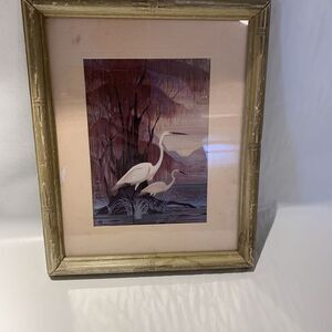 Vintage Hero Nim Asian Windsor‎ Art Oriental Egrets Birds Art Print